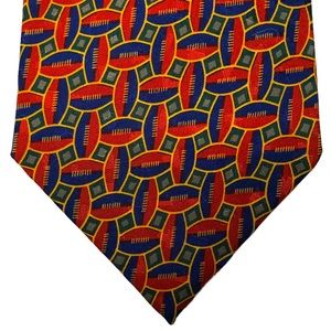 TIFFANY & CO. 100% silk designer luxury football tie.
